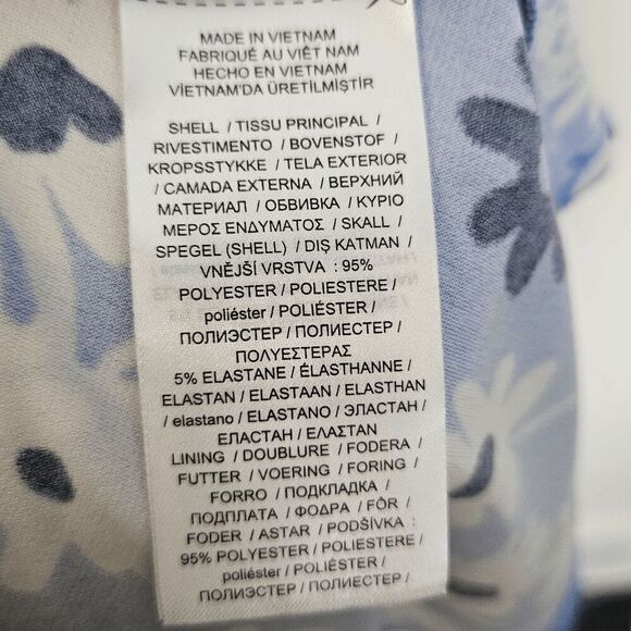 Ralph Lauren Floral Surplice Jersey Dress NWT Women's Blue/Cream Size 8 - Picture 4 of 7